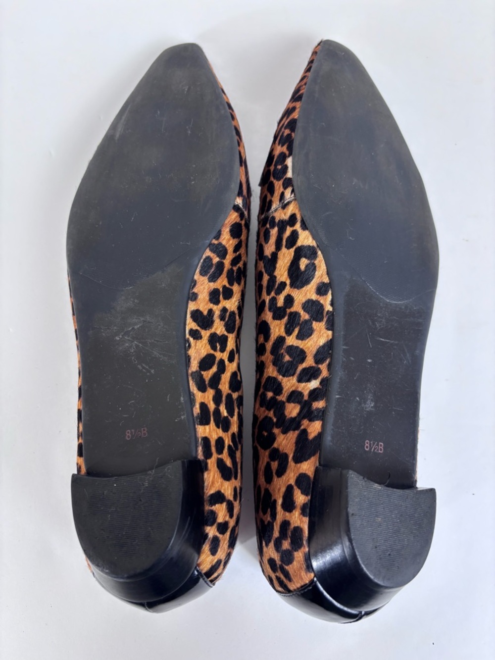 Talbots Leopard Print Calf Hair Flats Pointed Toe Dressy Shoe Brown Black Sz 8.5 - Picture 11 of 16